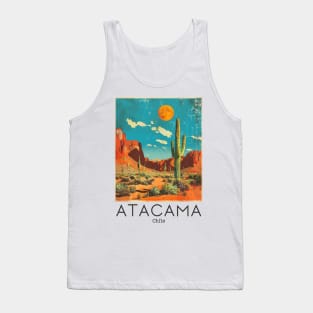 A Vintage Travel Illustration of Atacama Desert - Chile Tank Top